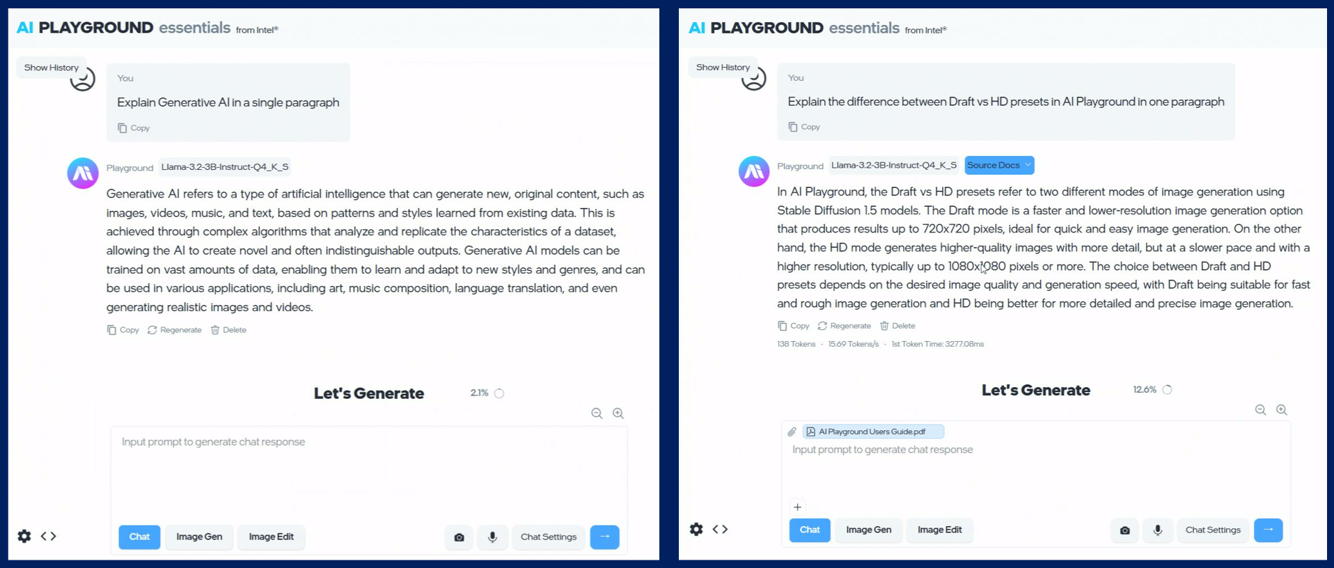 AI Playground Essentials Chat