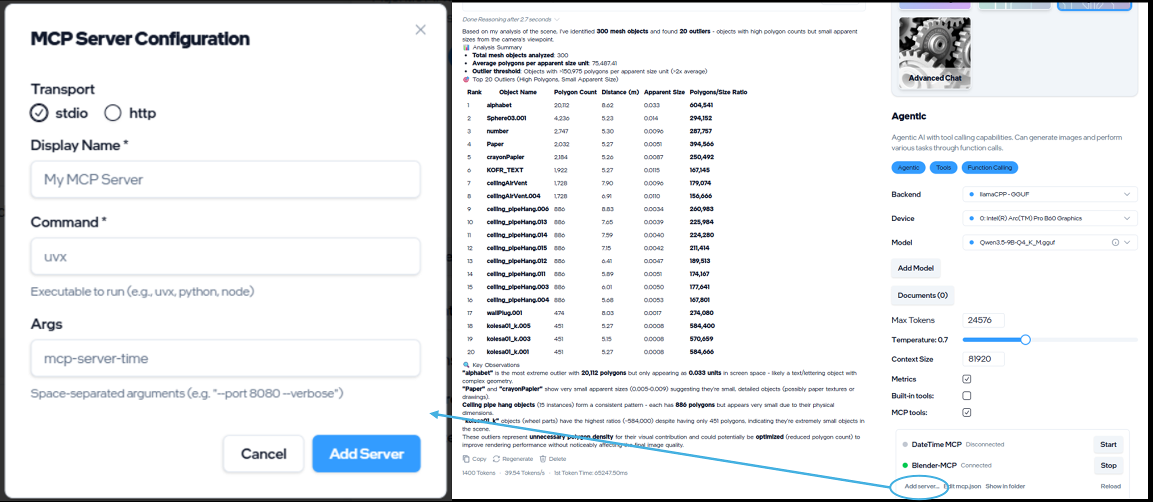 MCP Support in Agentic Chat Preset